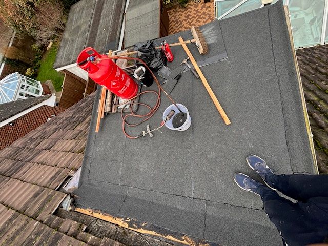 dormer roof with 2 layer bituminous waterproofing system