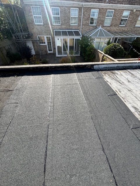 new waterproofing on terraced garage flat roof