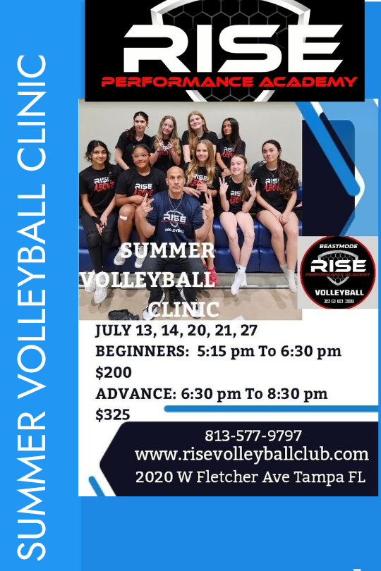 Summer Volleyball Clinic (Beginners 5:15 pm - Advance 6:30 pm