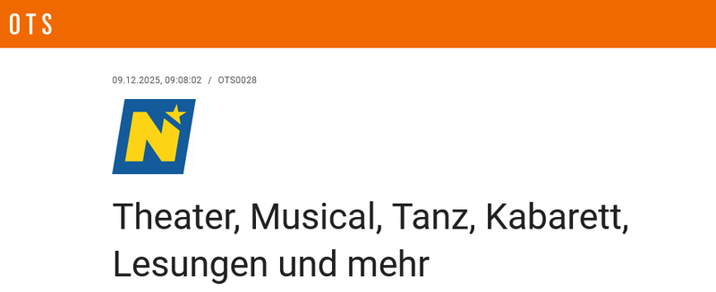 APA OTS Land Niederösterreich / ZAUBER der WEIHNACHT mit SIR KRISTIAN GOLDMUND AUMANN