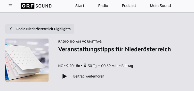 Radio NÖ am Vormittag / Veranstaltungstipps für Niederösterreich / ZAUBER der WEIHNACHT mit SIR KRISTIAN GOLDMUND AUMANN
