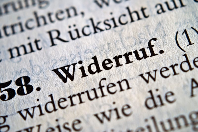 Widerrufsbelehrung (Verbraucher)