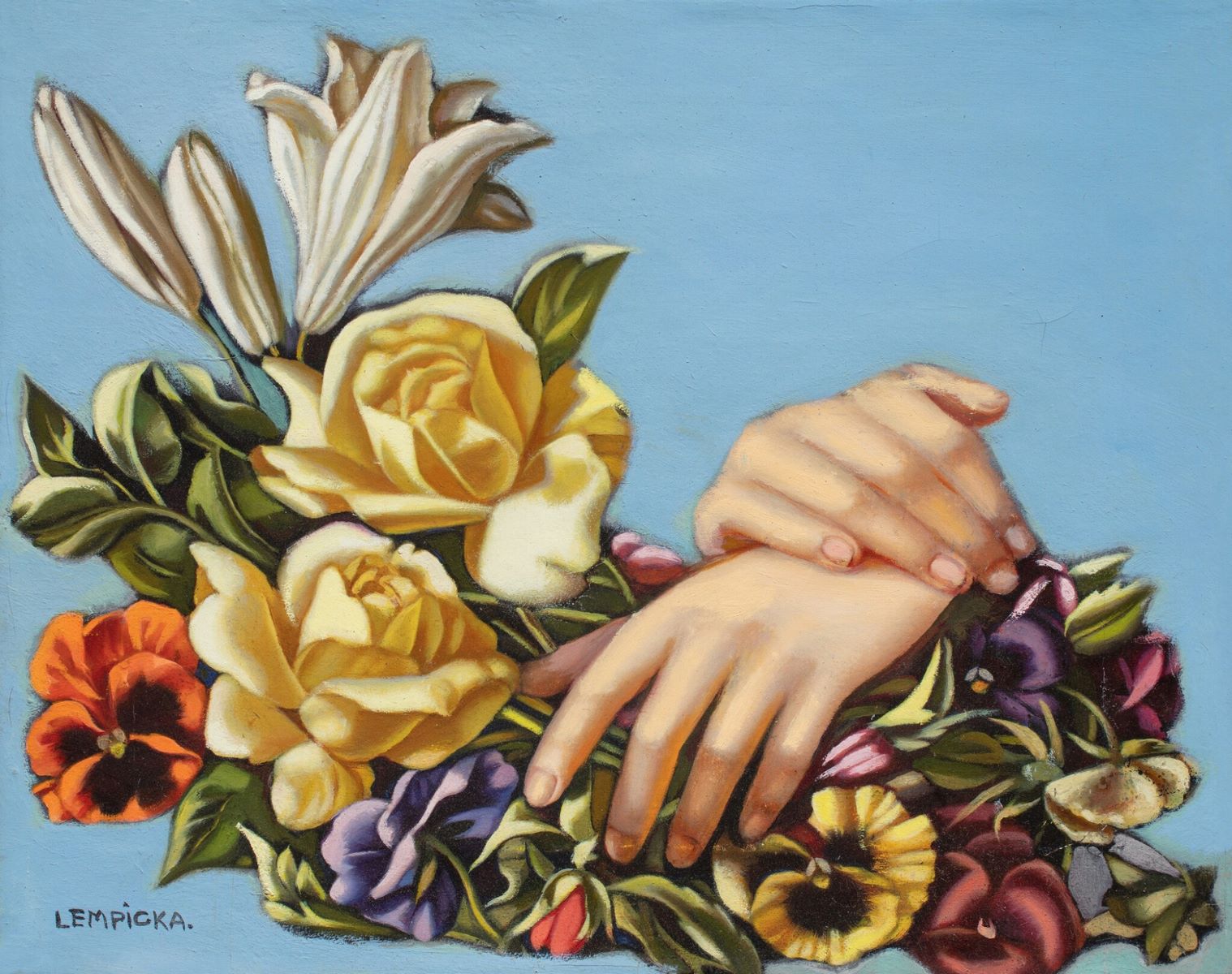 Mains et fleurs