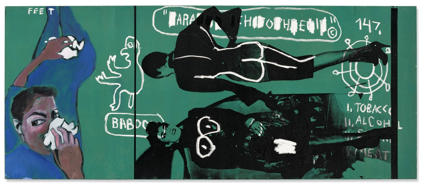 WARHOL, JEAN-MICHEL BASQUIAT & FRANCESCO CLEMENTE - Horizontal Painting