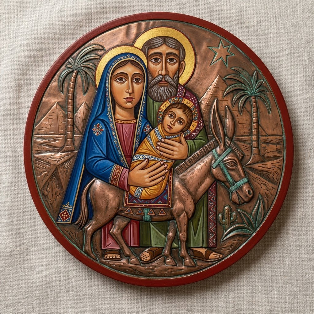 The Holy Family flight into Egypt