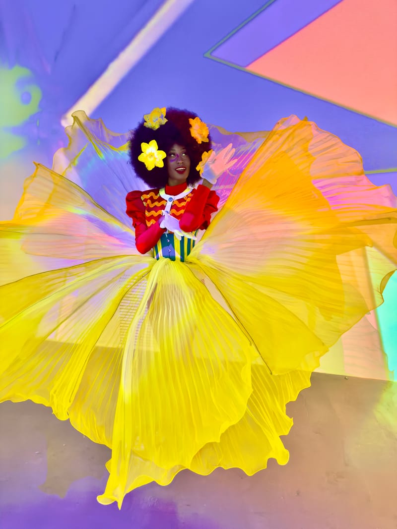 Wearable Whimsy: Pop Art Meets Painterly Elegance