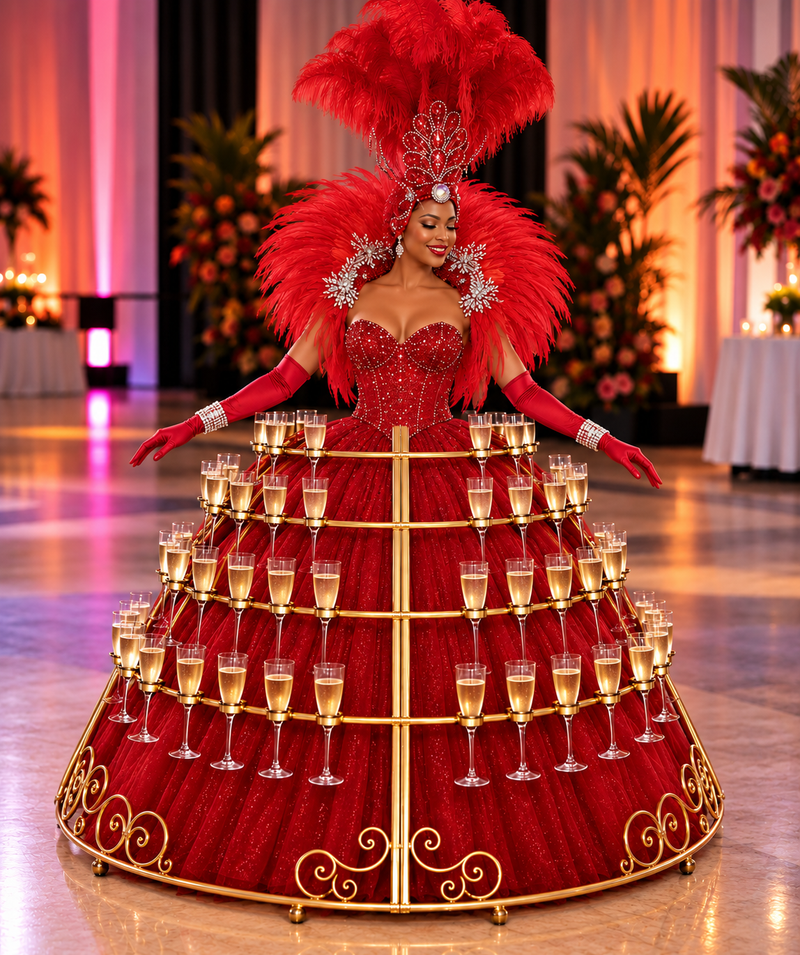 Scarlet Reign Champaign Rolling Skirt