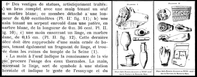 Roadworks at Rennes-les-Bains - right in the place where Roman items were found at the turn of the last century!