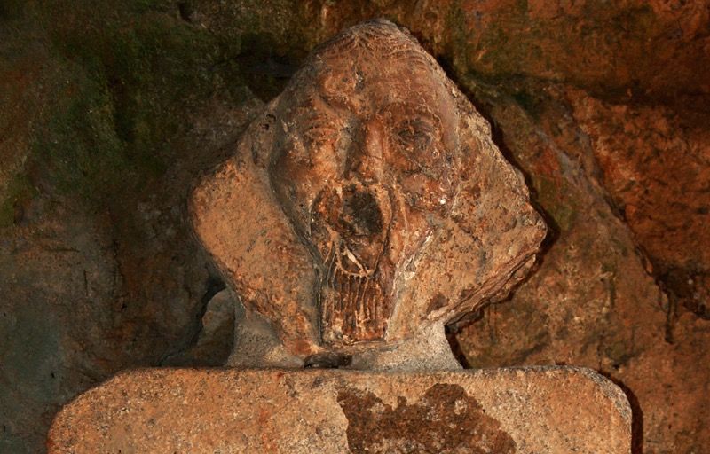 A carved relief of a magnificent head of the Lord Jesus the Saviour of mankind was found.