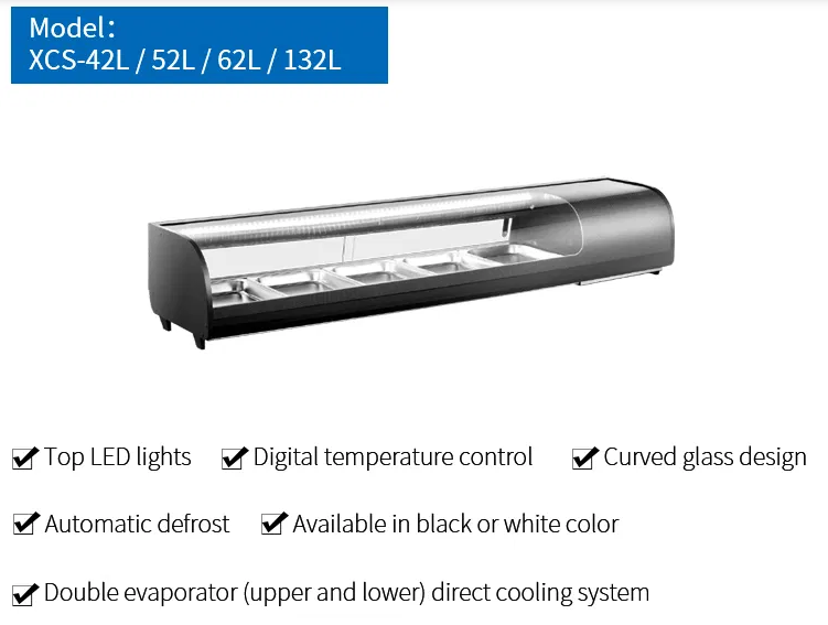 How to Maintain the Glass Panel of a Commercial Sushi Display Case?