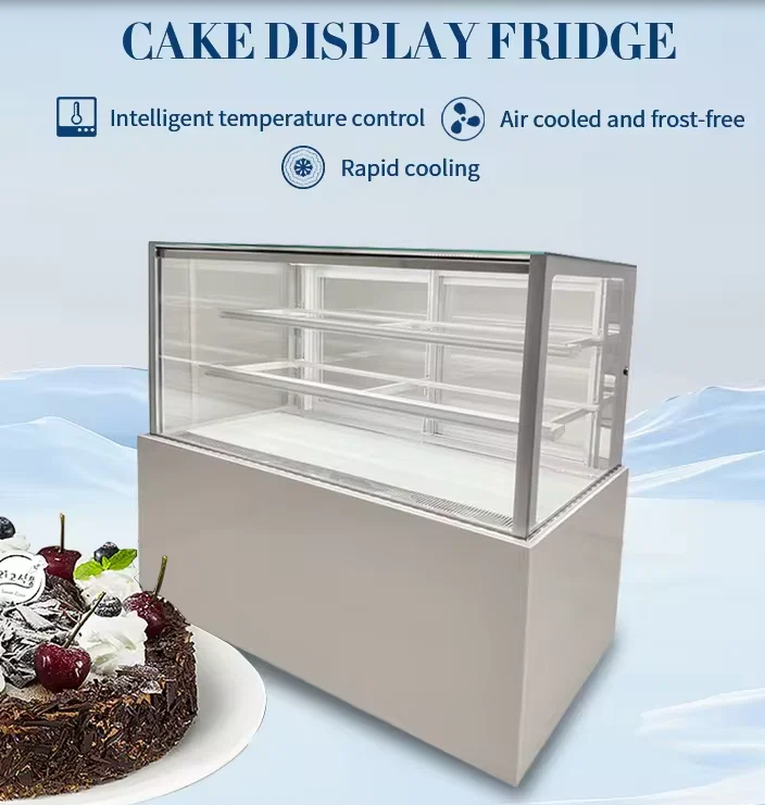 Why should you clean the condenser of a cake display fridges regularly?