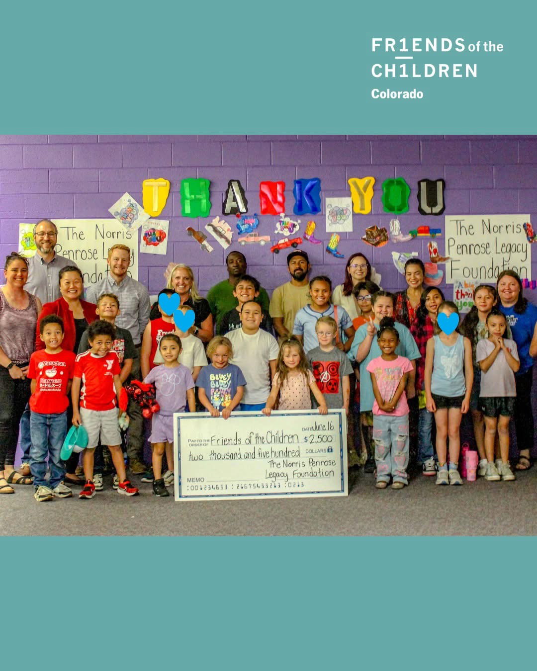 Friends of the Children Check Presentation