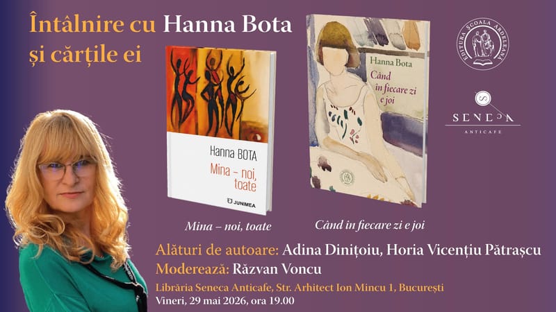 Întâlnire cu Hanna Bota și cărțile ei