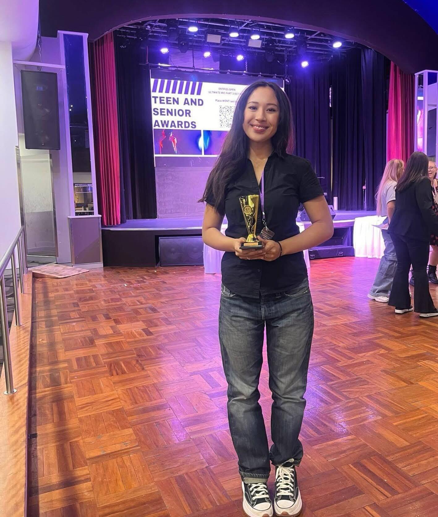 Congratulations Samara winning first place in ultimate battle open mic singing championship