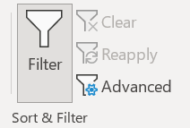 Data > Sort & Filter