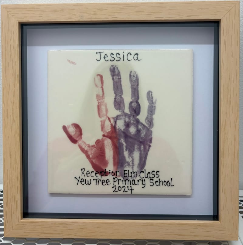 Back to School Framed Handprint