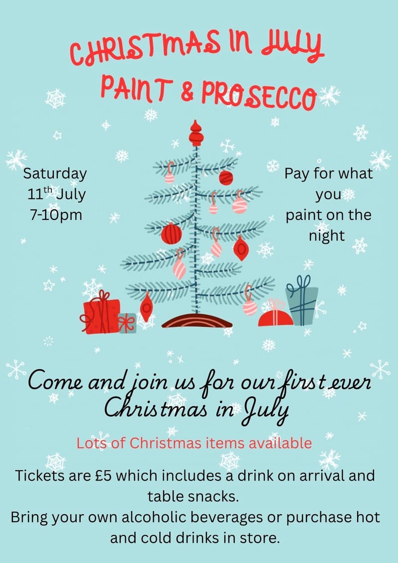 Paint & Prosecco Christmas in July 11/7/26