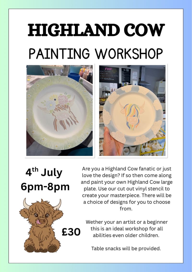 Highland Cow Painting Workshop