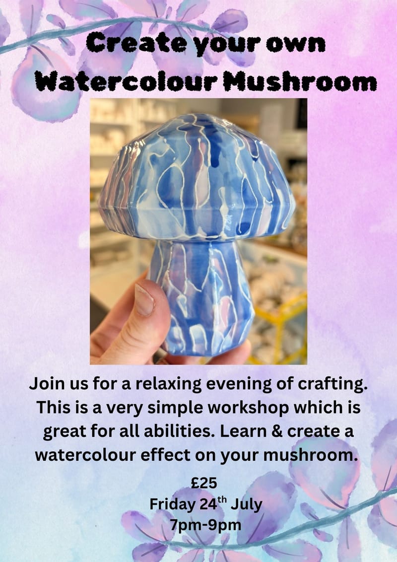 Watercolour Mushroom Workshop