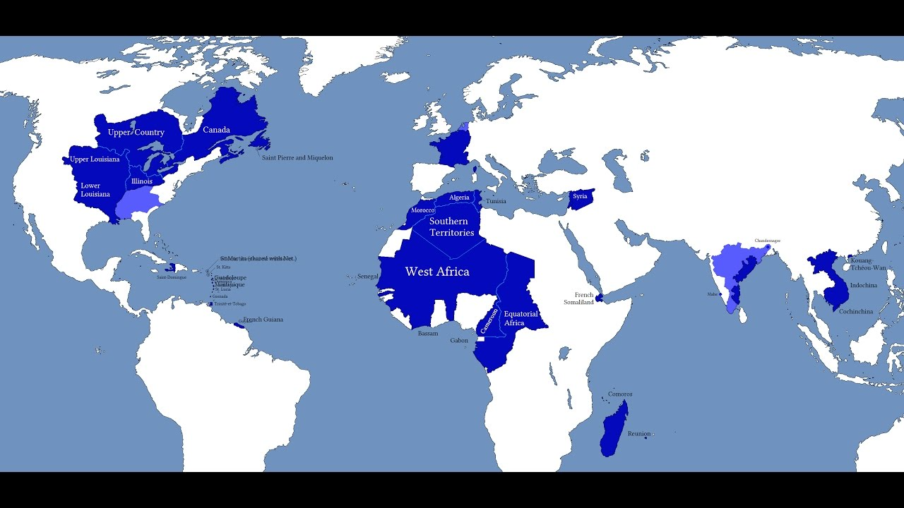 Image result for map the french empire