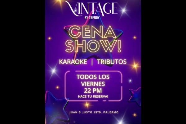 BUSCAS BOLICHE CENA SHOW KARAOKE? NEW VINTAGE BY TRENDY PALERMO VIERNES