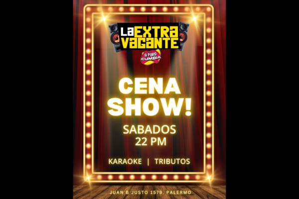 Mira esta Opcion!!! LA EXTRAVAGANTE PALERMO SABADOS Cena Show Karaoke Bandas en Vivo y Disco