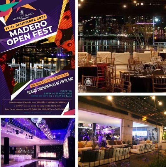 MADERO OPEN FEST CENA DJ TRAGOS y UNA VISTA EXCLUSIVA en ESPACIO RIO - PUERTO MADERO