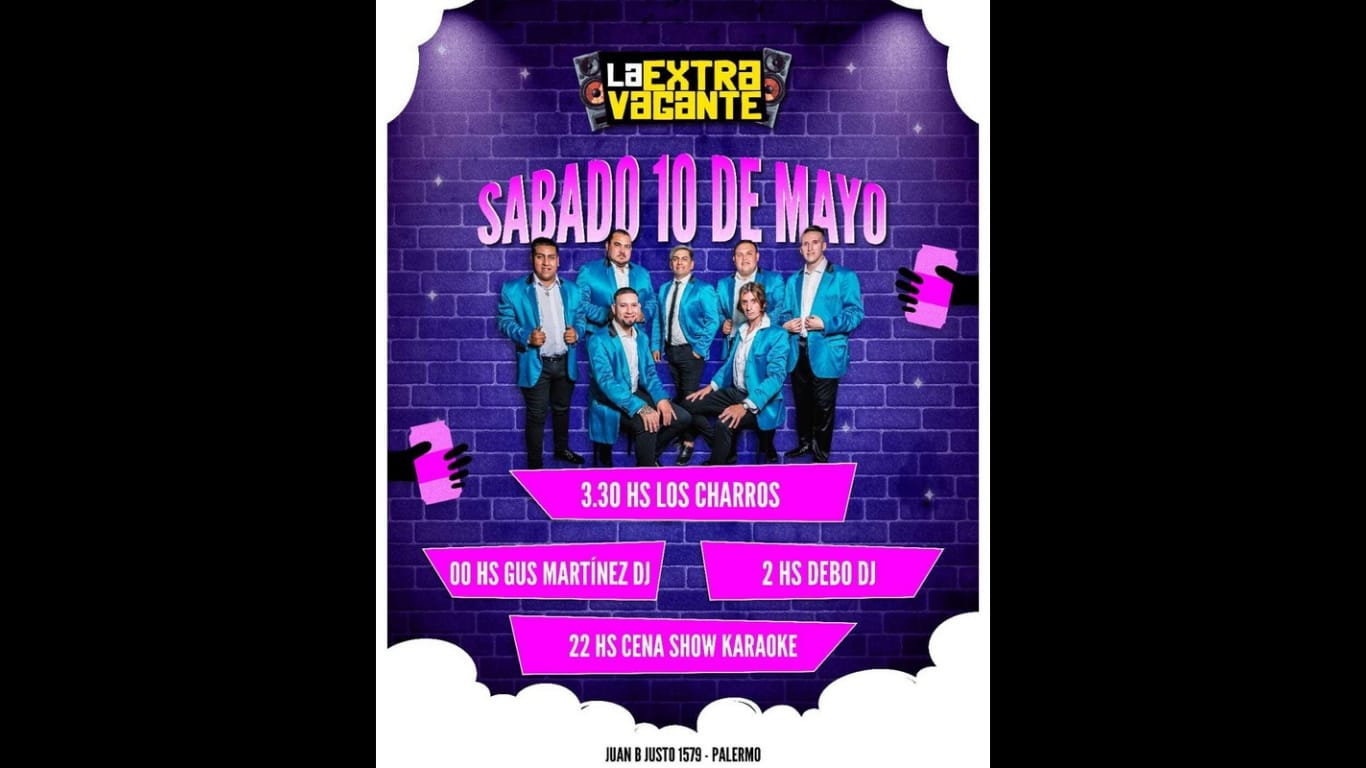 CENA SHOW KARAOKE + SHOW LOS CHARROS + DISCO  EN PALERMO