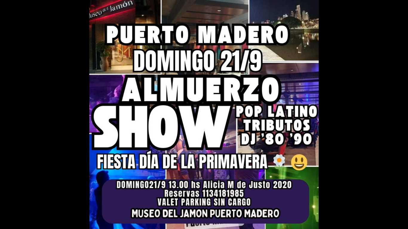 ATENCION LOS QUE AMAN EL ALMUERZO y SHOW 21/9 DIA DE LA PRIMAVERA FESTEJAMOS AL MEDIODIA!!!