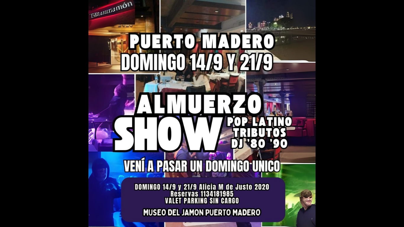 ATENCION LOS QUE AMAN EL ALMUERZO y SHOW 14/9 21/9 FESTEJAMOS AL MEDIODIA!!!