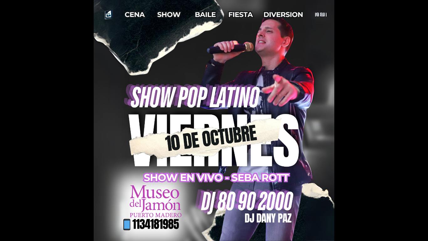 CENA SHOW PUERTO MADERO VIERNES