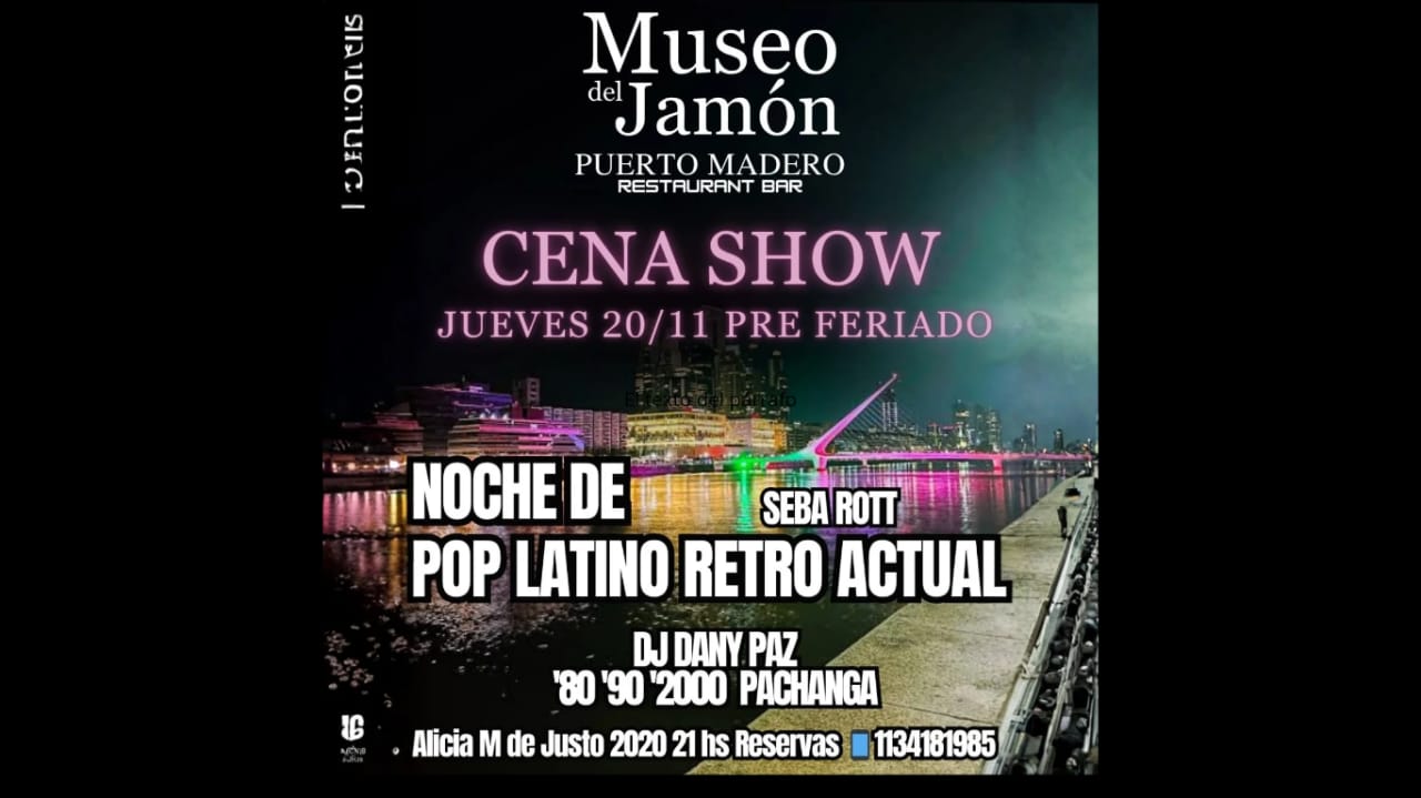 PRÓXIMO FINDE XL CENA SHOW JUEVES 20 de NOVIEMBRE VISPERA DE FERIADO