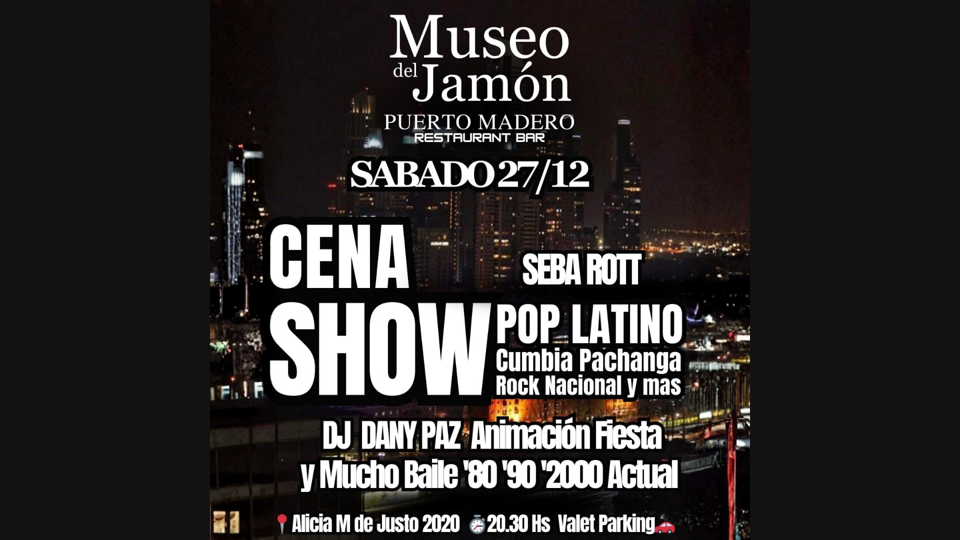 CENA SHOW SABADOS DE DICIEMBRE: 27/12 ULTIMO SABADO 2025!!!!!