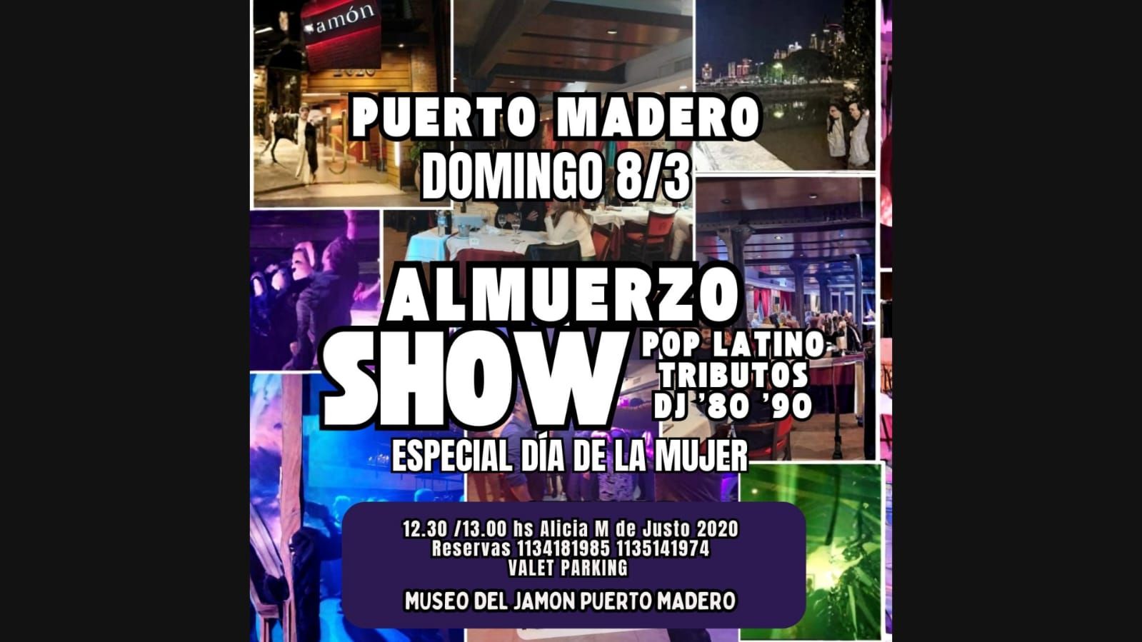 ALMUERZO SHOW PUERTO MADERO 8 DE MARZO DIA DE LA MUJER