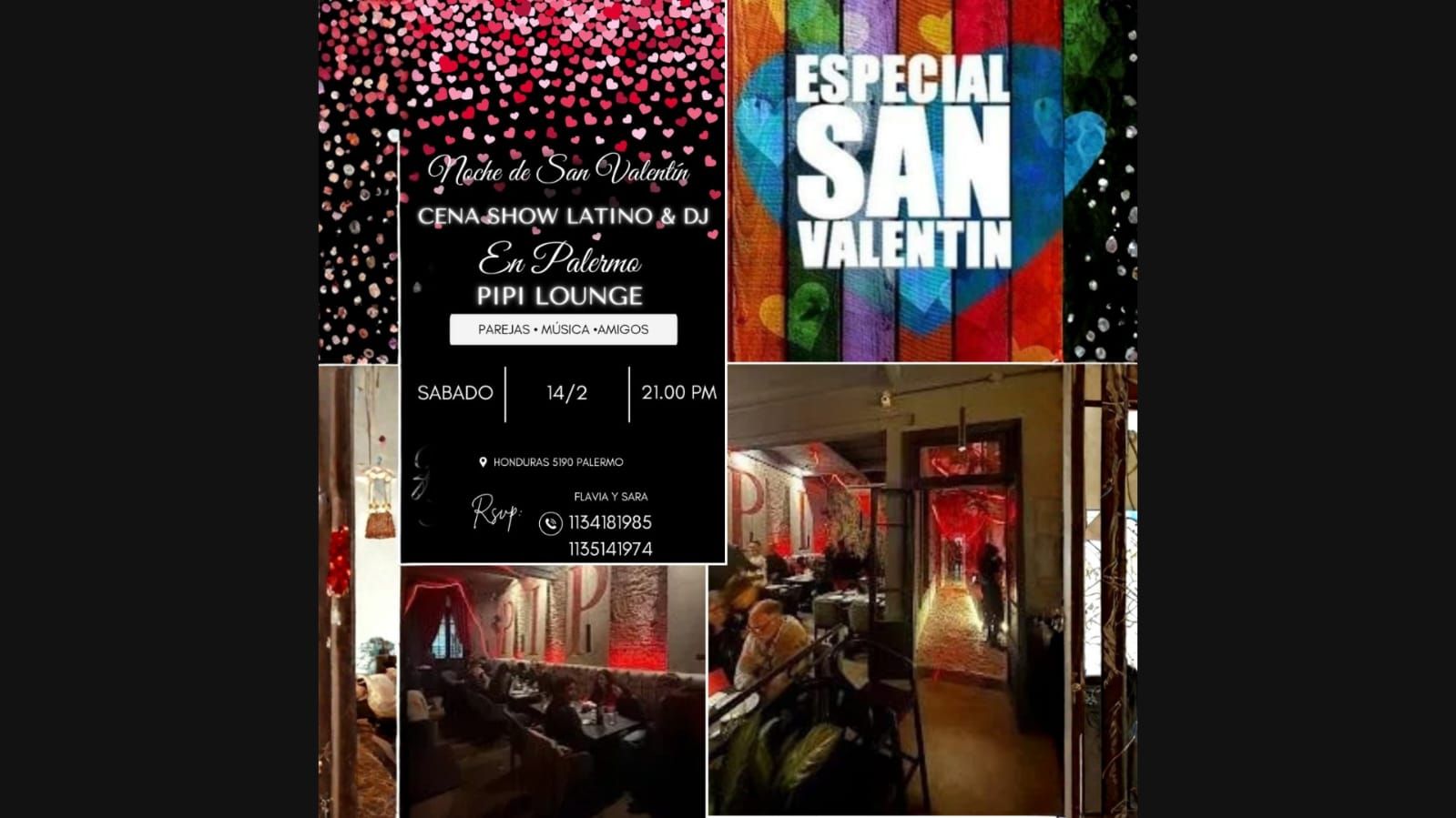 ESPECIAL CENA SHOW  SAN VALENTIN EN PALERMO