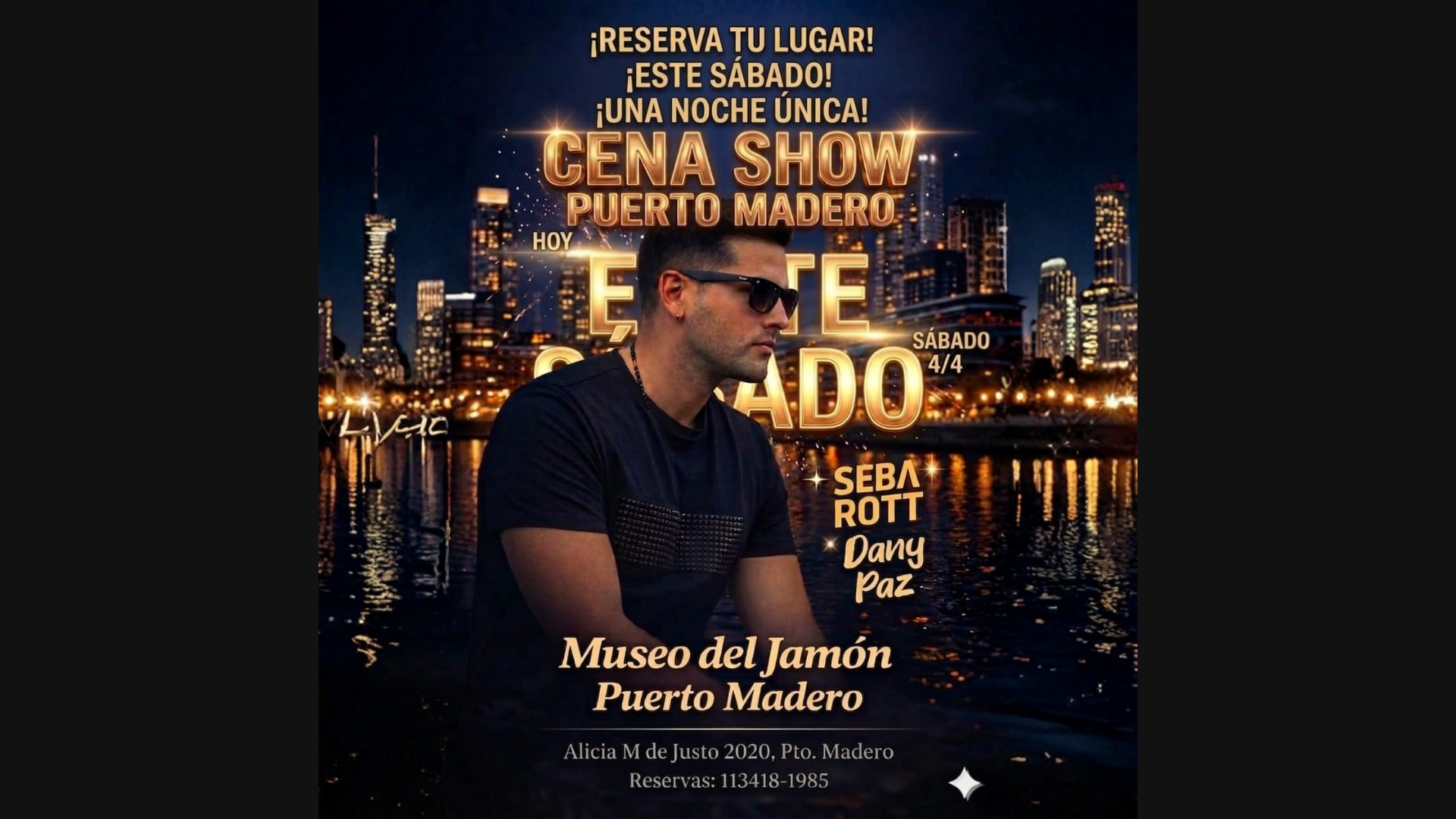 CENA SHOW POP LATINO y TRIBUTOS 🥂💃 PROXIMO SABADO 23/5