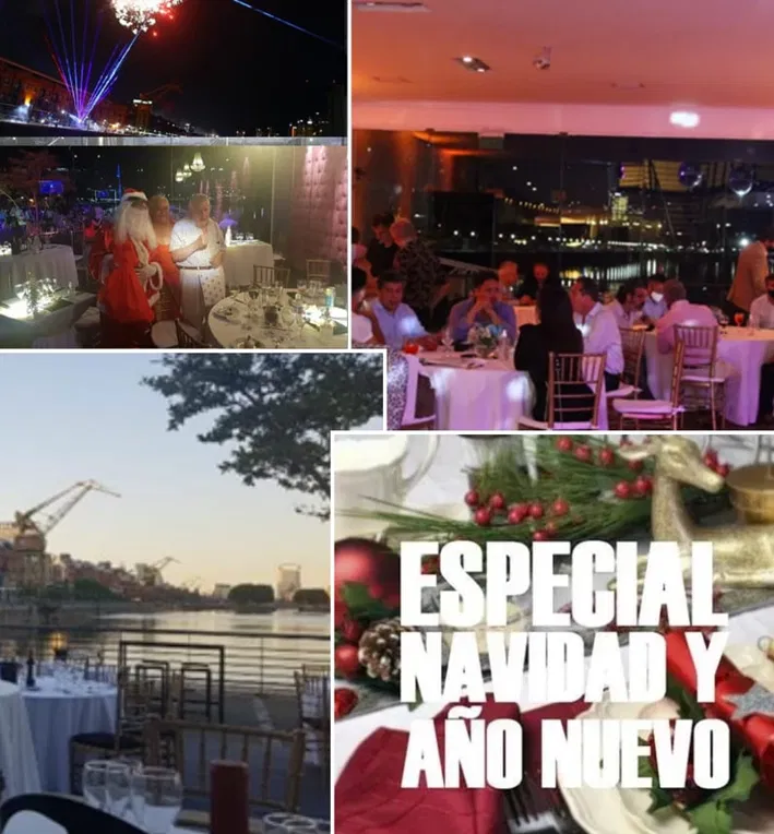 FIESTA NAVIDAD y AÑO NUEVO SALON RIO y TERRAZAS PUERTO MADERO