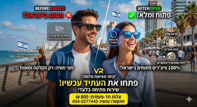 המשקפיים הכי חכמים בעולם – עכשיו בגרסה המלאה (והפתוחה) בישראל!