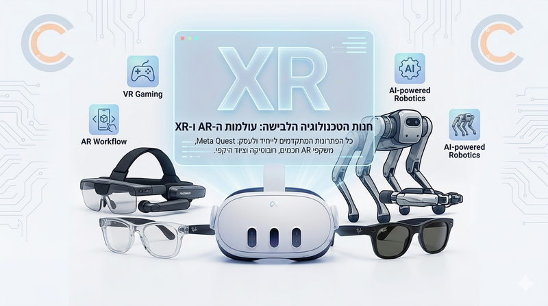 חנות הטכנולוגיה הלבישה: עולמות ה-VR, AR ו-XR