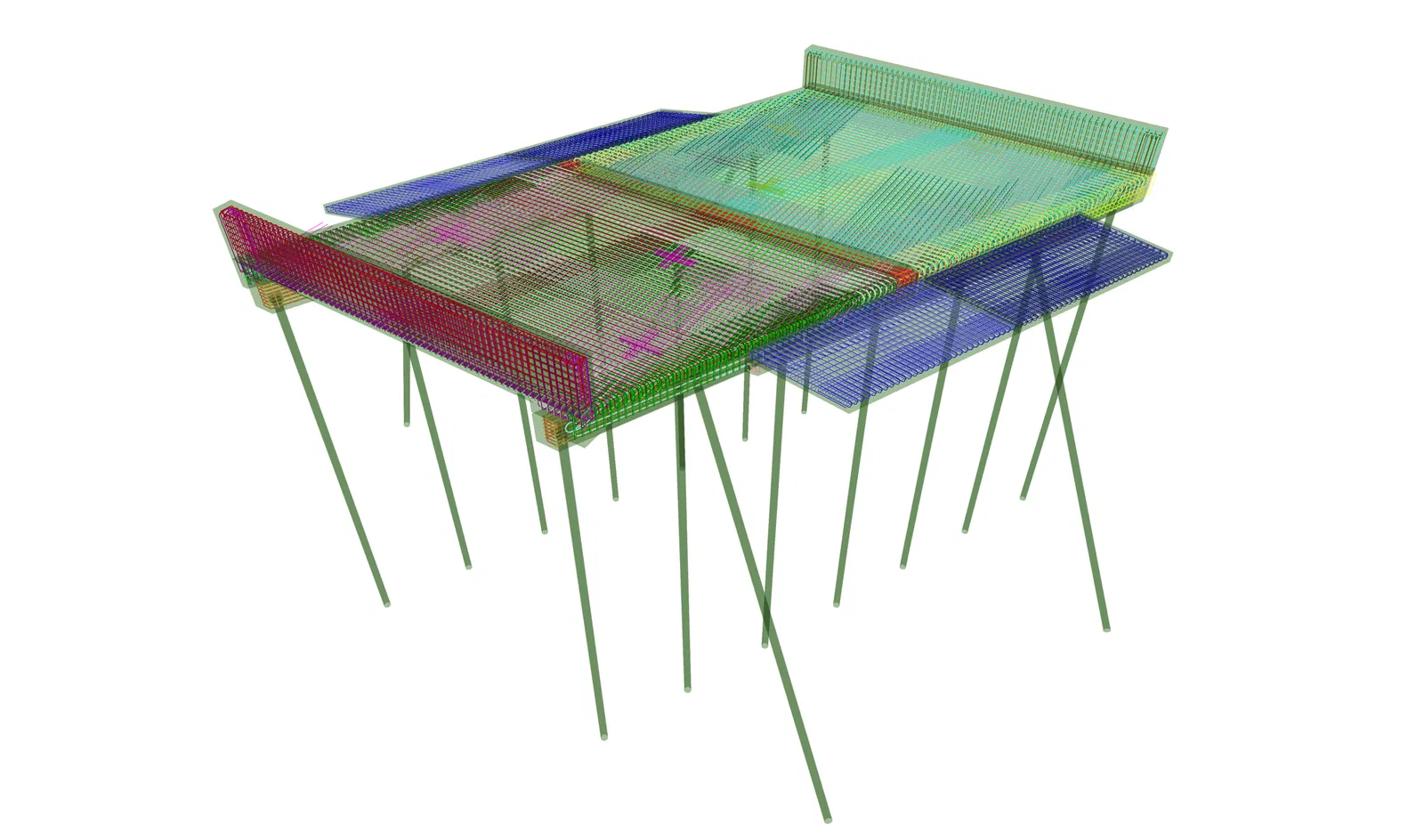 3D Modell Schalung, Bewehrung und Mikropfähle CAD BIM-Software Allplan