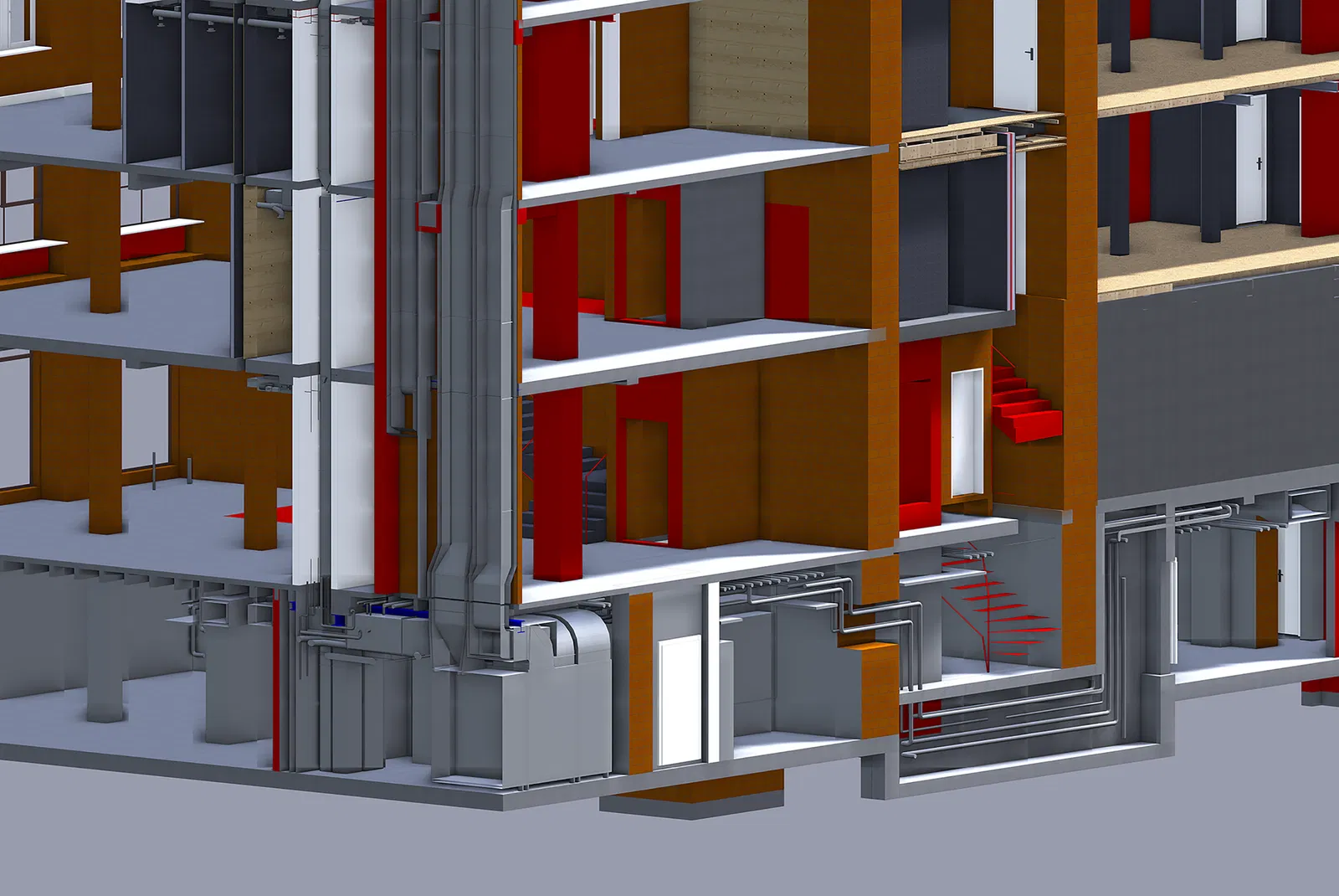 3D-Koordinationsmodell (CAD BIM-Software Allplan Architecture)