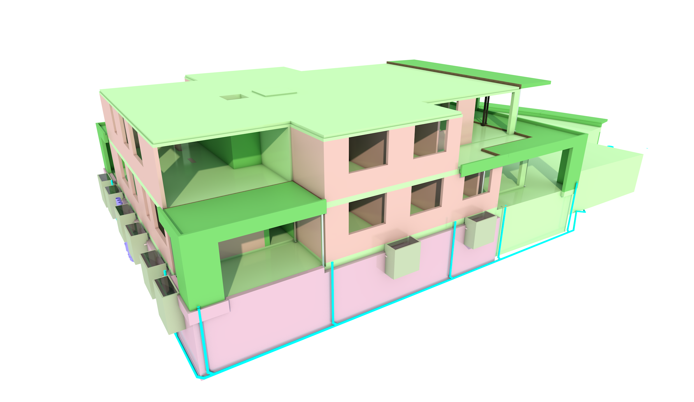 3D-Modell Baumeisterelemente (CAD/BIM-Software ALLPLAN)