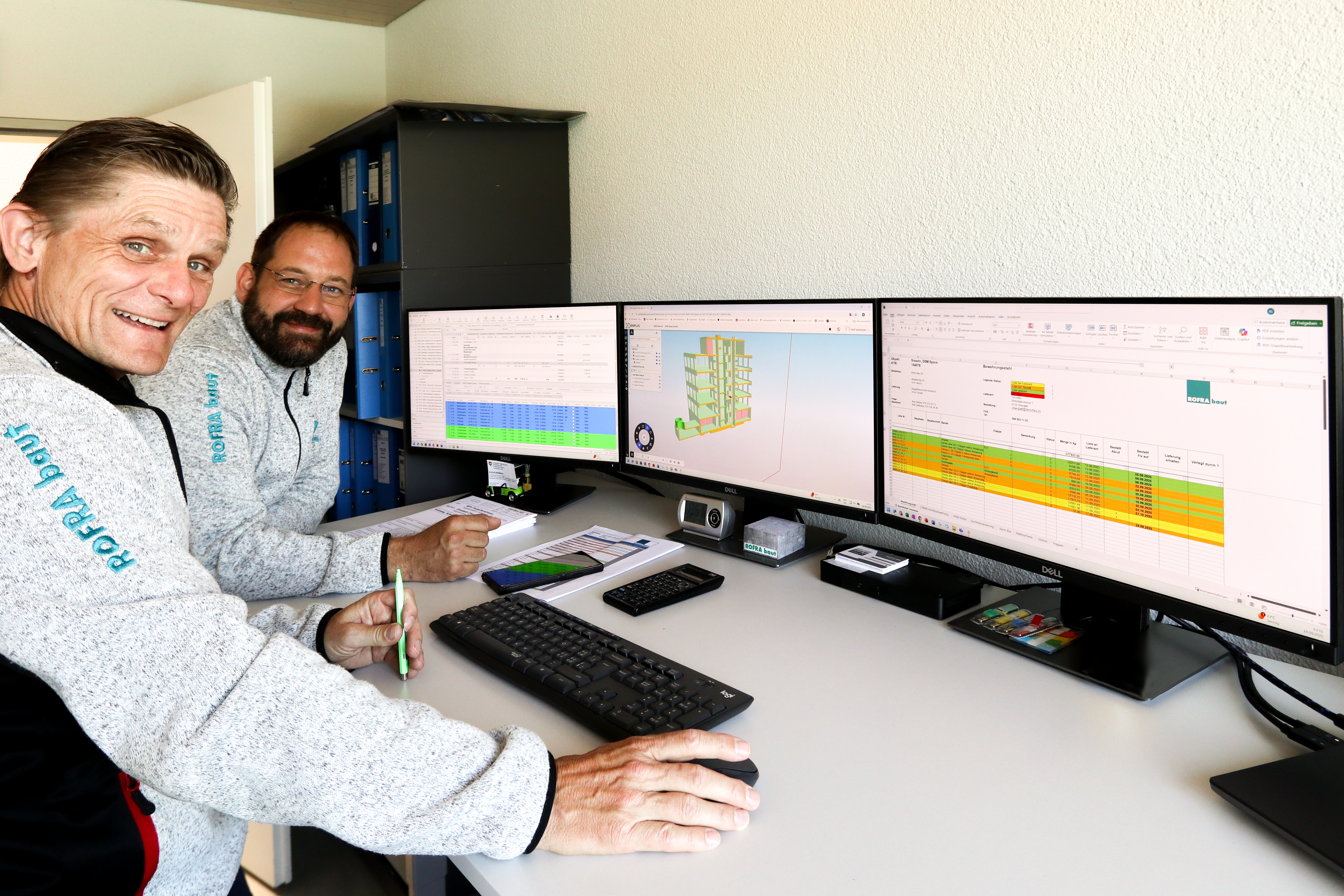 Rolf Seeholzer und Roman Fuchs, ROFRA Bau AG (v.l.n.r.); © Foto: ROFRA Bau AG