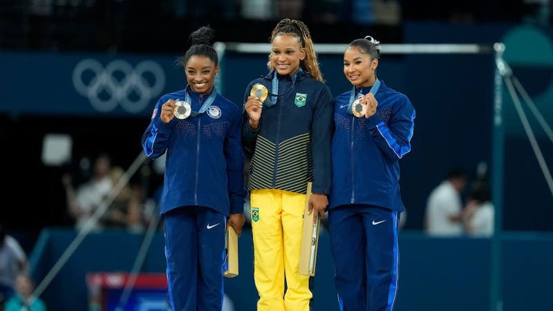 INCREDIBLE BRAZILIAN GYMNAST REBECA ANDRADE WON OLYMPIC GOLD: OLYMPIC GAMES 2024,PARIS.