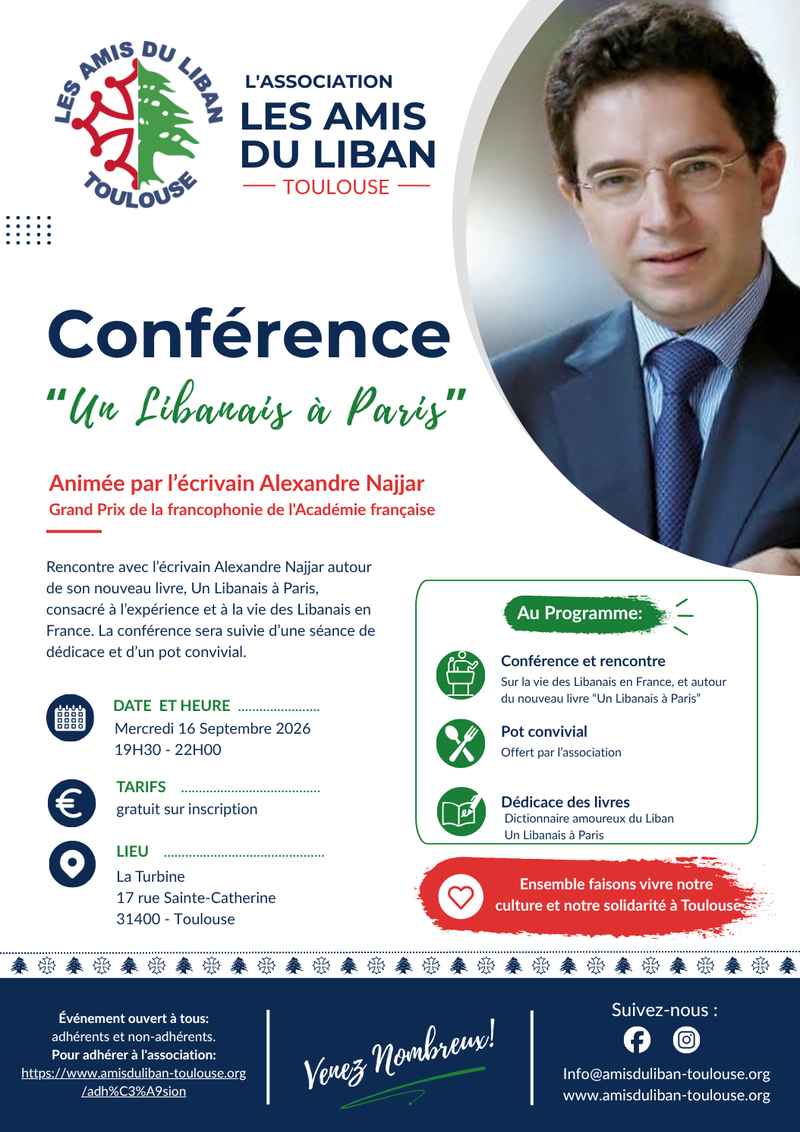✨ Conférence – Alexandre Najjar - Un libanais à Paris