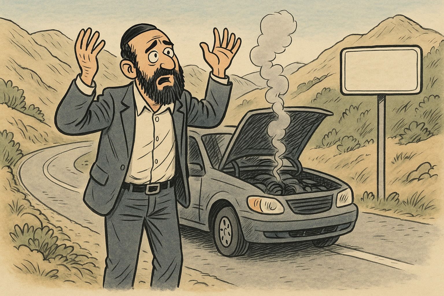 מה קרה לרכב שלי בכביש ליד בית אל?