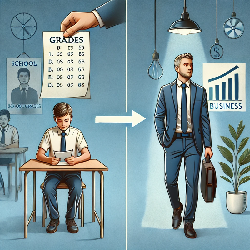 מה הקשר בין ציונים בבית ספר לבין העסק שלך?