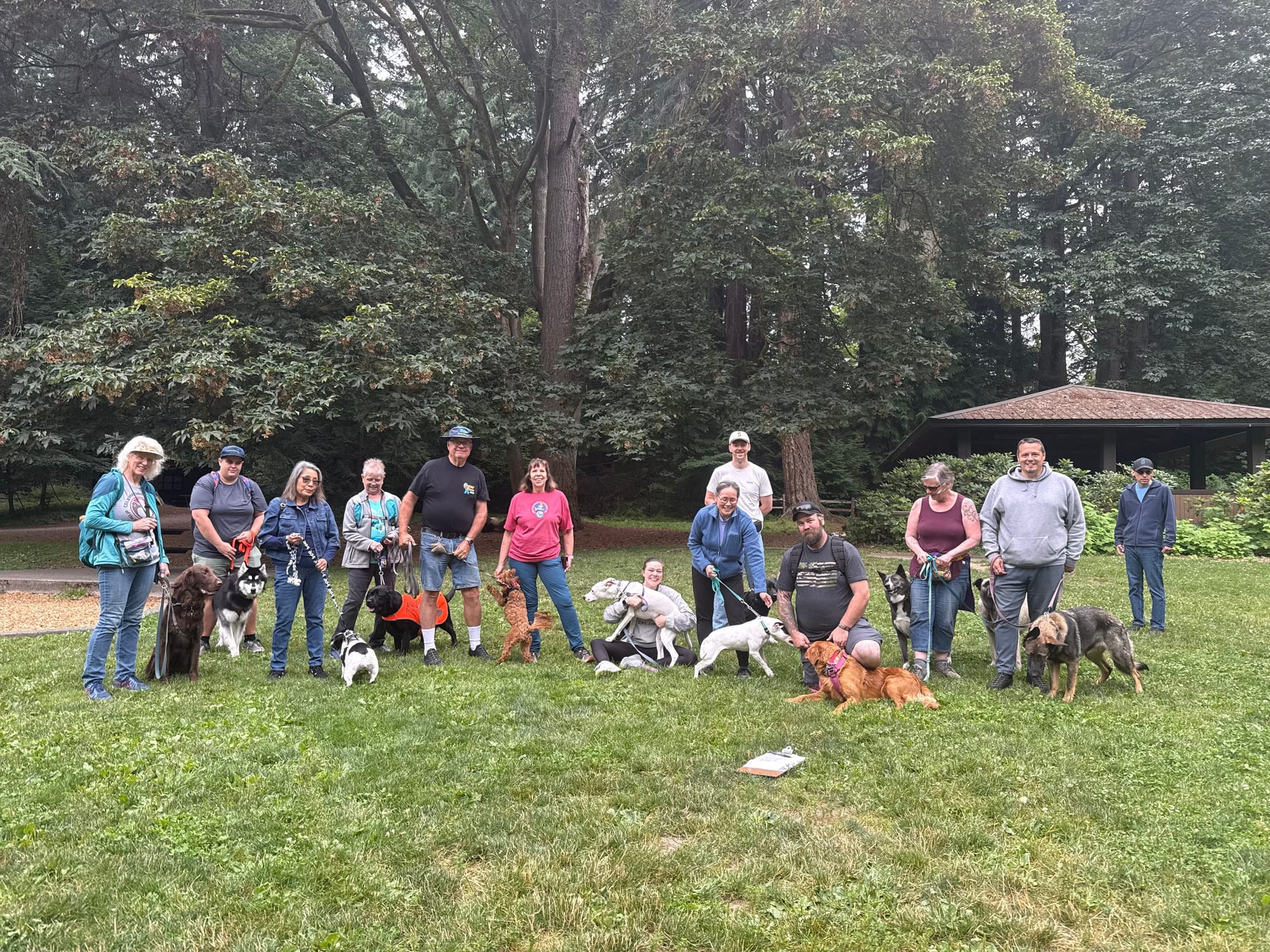 Whatcom falls park group walk - Enzo, Ash, Zelda, Evie, Daisy, Piper, Ellie, Lilly, Rosie, Yaga Freya and Xantha
