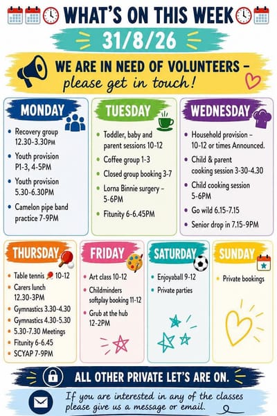 What’s on this week 31/9/26