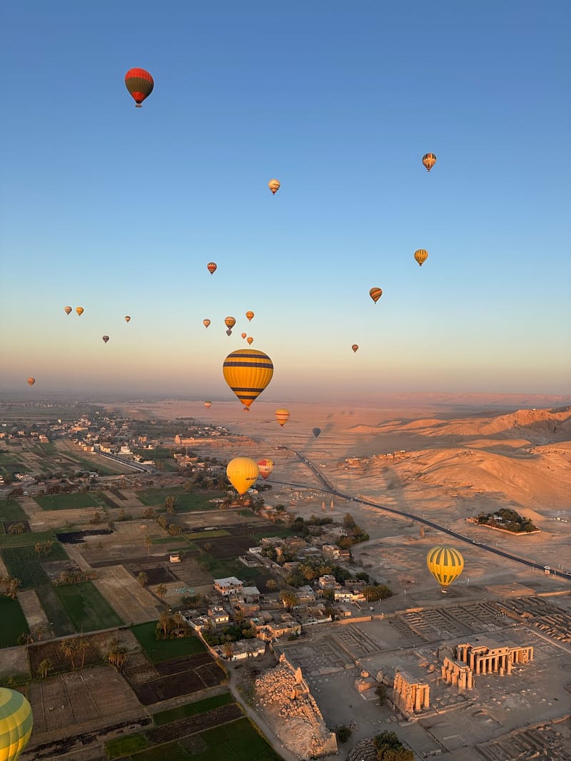 Hot Air Balloon Ride in Luxor Egypt with Transfers Included $110